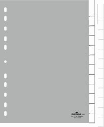 Durable 6410-10 Onglet avec index vierge Polypropylène [PP] Gris 