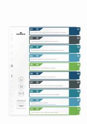 Durable 679527 intercalaire de classement Onglet avec index vierge Polypropylène [PP] Multicolore 