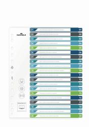 Durable 679727 intercalaire de classement Onglet avec index vierge Polypropylène [PP] Multicolore 