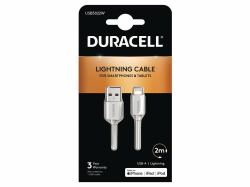 Duracell USB5022W câble Lightning 2 m Blanc 
