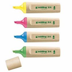 Edding EcoLine 24 marqueur 4 pièce[s] Pointe fine/biseautée Bleu, Vert, Rose, Jaune 