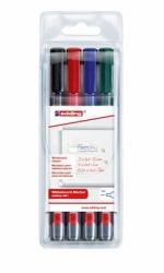Edding 361 marqueur 4 pièce[s] Fibre tip Noir, Bleu, Vert, Rouge 