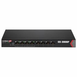 Edimax GS-3008P commutateur réseau Géré Gigabit Ethernet [10/100/1000] Connexion Ethernet, supportant l'alimentation via ce port [PoE] Noir 