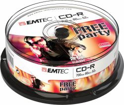 Emtec ECOC802552CB CD vierge CD-R 700 Mo 52x 25 pièce[s] 