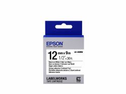 Epson LK-4WBW - Adhésif Fort - Noir sur Blanc - 12mmx9m 