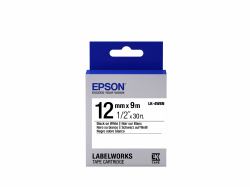 Epson LK-4WBN - Standard - Noir sur Blanc - 12mmx9m 