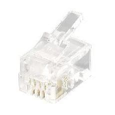 Equip 121111 connecteur de fils RJ-11 [4P4C] Transparent 