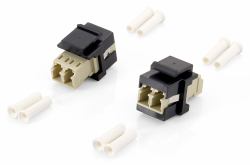 Equip 125570 adaptateur de fibres optiques LC/LC 8 pièce[s] Beige, Noir 