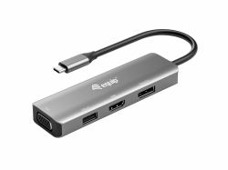 Equip Adaptateur USB-C vers HDMI/DisplayPort/VGA/USB 