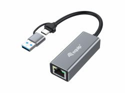 Equip Adaptateur USB-C vers réseau Gigabit Ethernet 2,5 [USB-C+A] 