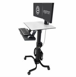 Ergotron WorkFit-C, Dual Sit-Stand Noir, Gris Ecran plat Panier multimédia 