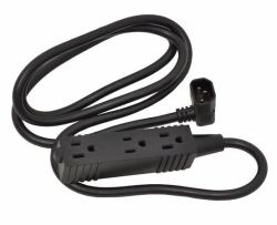 Ergotron SV 3-Outlet Power Strip boitier de prise de courant Noir 