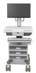 Ergotron M011-0101-111101-1-0 support et équerre de station de travail/PC tout en un 19,5 kg Blanc, Gris 61 cm [24"] 