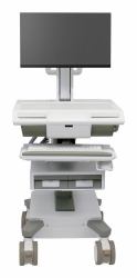 Ergotron M011-0101-120001-1-0 support et équerre de station de travail/PC tout en un 19,5 kg Blanc, Gris 61 cm [24"] 