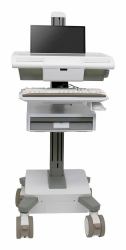 Ergotron M021-0101-110001-1-0 support et équerre de station de travail/PC tout en un 19,5 kg Blanc, Gris 43,2 cm [17"] 