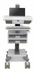 Ergotron M021-0101-111001-1-0 support et équerre de station de travail/PC tout en un 19,5 kg Blanc, Gris 43,2 cm [17"] 