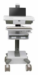 Ergotron M021-0101-120001-1-0 support et équerre de station de travail/PC tout en un 19,5 kg Blanc, Gris 43,2 cm [17"] 