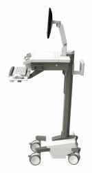 Ergotron M031-0101-100000-1-0 support et équerre de station de travail/PC tout en un 19,5 kg Blanc, Gris 61 cm [24"] 
