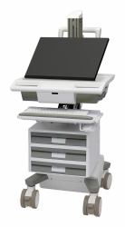 Ergotron M031-0101-111101-1-0 support et équerre de station de travail/PC tout en un 19,5 kg Blanc, Gris 61 cm [24"] 
