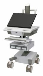 Ergotron M031-0101-130001-1-0 support et équerre de station de travail/PC tout en un 19,5 kg Blanc, Gris 61 cm [24"] 