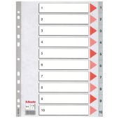 Esselte 100105 intercalaire de classement Onglet avec index numérique Polyvinyl chloride [PVC] 