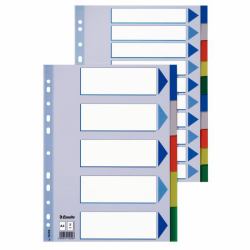 Esselte Plastic tabs, A4 Onglet avec index vierge Polyvinyl chloride [PVC] 