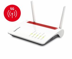Box FRITZ! 6850 5G routeur sans fil Gigabit Ethernet Bi-bande [2,4 GHz / 5 GHz] Noir, Rouge, Blanc 