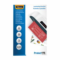 Fellowes Pochettes brillantes A3 175 microns - Paquet de 100 