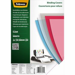 Fellowes Clear Binding Cover 200mic A4 x Pack of 100