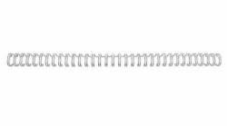 GBC Peignes métal WireBind 5 mm, argent [100] 