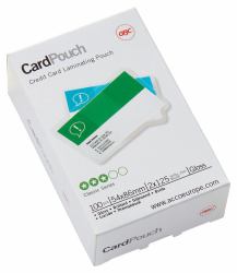 GBC Pochettes format carte 54x86 mm 2x125mic brilliantes [100] 
