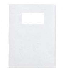 GBC Plats de couverture LeatherGrain 25 avec fenêtre blanc [50] 