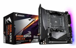 GIGABYTE B550I AORUS PRO AX Carte mère - Processeurs AMD Ryzen 5000, VRM 8 phases, jusqu'à 5300 MHz DDR4, 1xPCIe 4.0 + 1xPCIe 3.0 M.2, Wi-Fi 6E, LAN 2.5GbE, USB 3.2 Gen 2 