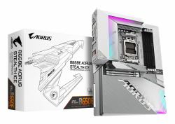 GIGABYTE B650E AORUS STEALTH ICE Carte mère - AMD Ryzen série 9000, VRM 12+2+2 phases, jusqu'à 8000 MHz DDR5 [OC], 1xPCIe 5.0 + 2xPCIe 4.0 M.2, LAN 2,5 GbE, WIFI 7, USB 3.2 Gen 2x2 