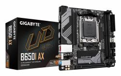 GIGABYTE B650I AX Carte mère - AMD Ryzen série 9000, VRM 5+2+1 phases, jusqu'à 6400 MHz DDR5 [OC], 1xPCIe 4.0 M.2, LAN 2,5 GbE, WIFI 6E, USB 3.2 Gen 2 