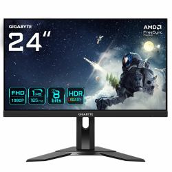 GIGABYTE G24F 2 24" FHD Moniteur de jeu - 1920 x 1080, 165 Hz, 1 ms, 300 cd/m², AMD FreeSync Premium, Prêt pour HDR, DisplayPort 1.2, HDMI 2.0 