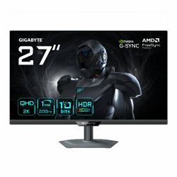 GIGABYTE G27Q2 Moniteur de Jeu 27” 2K QHD - 2560 x 1440, 200Hz, 1ms, 350 cd/m², Compatible G-Sync, FreeSync Premium, HDR10, HDMI 2.0, DisplayPort 1.4 