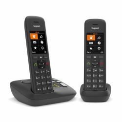 Gigaset C575A Duo Téléphone analog/dect Identification de l'appelant Noir  - Version UK