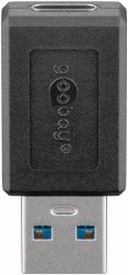 Goobay 45400 changeur de genre de câble USB C USB A Noir 