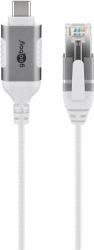 Goobay 74388 changeur de genre de câble USB 3.1 type A RJ45 Blanc 