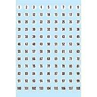 HERMA Numbers 8mm 1-540 paper white black 5 sh. étiquette auto-collante Blanc 