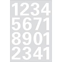 HERMA Numbers 25mm 0-9 weatherproof film white 1 sheet lettre et chiffre autocollants 