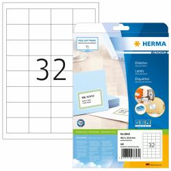 HERMA 8643 étiquette auto-collante Rectangle Permanent Blanc 320 pièce[s] 