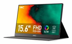 HKC V16 téléviseur et moniteur portables Moniteur portable Noir 39,6 cm [15.6"] 1920 x 1080 pixels 
