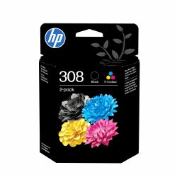 HP 308 Pack de 2 cartouches d’encre authentiques Noir/Trois couleurs 