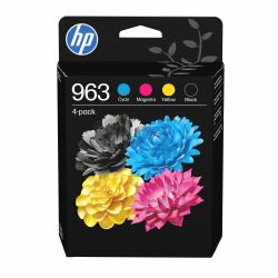 HP 963 Pack de 4 cartouches d'encre Noir/Cyan/Magenta/Jaune authentiques 