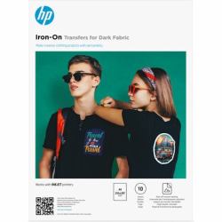 HP Transferts sur tissu pour tissu foncé A4 [210 x 297 mm] - 10 feuilles 