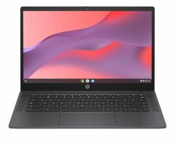 HP Chromebook 14a-nf0002na - Intel N-series - N100 / up to 3.4 GHz - Chrome OS - UHD Graphics - 4 GB RAM - 128 GB SSD UFS - 14" 1366 x 768 [HD] - Wi-Fi 6E, Bluetooth - glacier silver - kbd: UK - Version UK