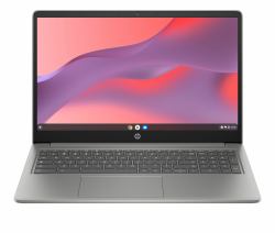 HP Chromebook 15a-nb0006na - Intel N-series - N100 / up to 3.4 GHz - Chrome OS - UHD Graphics - 4 GB RAM - 128 GB SSD UFS - 15.6" 1366 x 768 [HD] - Wi-Fi 6, Bluetooth - natural silver - kbd: UK - Version UK