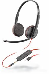 HP Poly Poly Blackwire C3225 Casque Avec fil Arceau Bureau/Centre d'appels USB Type-C Noir 